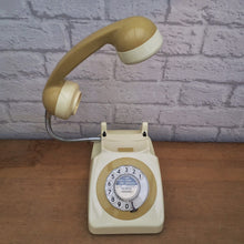 Load image into Gallery viewer, Retro Telephone Lamp Cream / Mustard