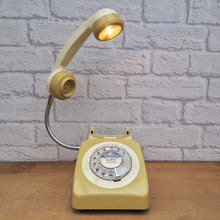 Load image into Gallery viewer, Retro Telephone Lamp Mustard / Cream