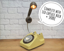 Load image into Gallery viewer, Retro Telephone Lamp Mustard / Brown