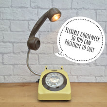 Load image into Gallery viewer, Retro Telephone Lamp Mustard / Brown