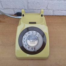 Load image into Gallery viewer, Retro Telephone Lamp Mustard / Brown