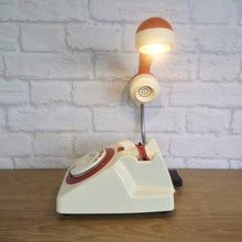 Load image into Gallery viewer, Retro Telephone Lamp Cream / Red