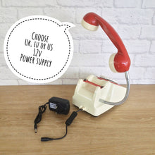 Load image into Gallery viewer, Retro Telephone Lamp Cream / Red
