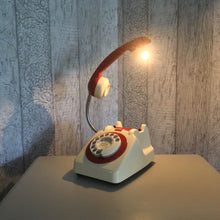 Load image into Gallery viewer, Retro Telephone Lamp Cream / Red