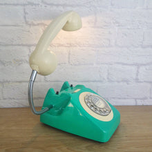 Load image into Gallery viewer, Retro Telephone Lamp Emerald Green / Cream
