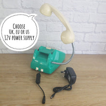 Load image into Gallery viewer, Retro Telephone Lamp Emerald Green / Cream