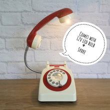 Load image into Gallery viewer, Retro Telephone Lamp Cream / Red