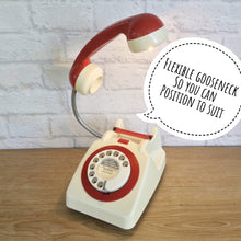 Load image into Gallery viewer, Retro Telephone Lamp Cream / Red