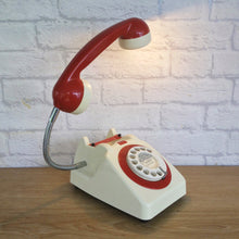 Load image into Gallery viewer, Retro Telephone Lamp Cream / Red
