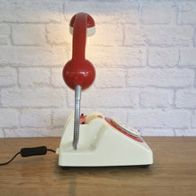 Load image into Gallery viewer, Retro Telephone Lamp Cream / Red