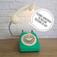 Load image into Gallery viewer, Retro Telephone Lamp Emerald Green / Cream