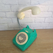 Load image into Gallery viewer, Retro Telephone Lamp Emerald Green / Cream