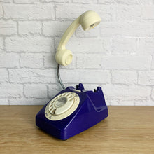 Load image into Gallery viewer, Quirky Gift For A Couple, Navy & Cream Telephone Lamp
