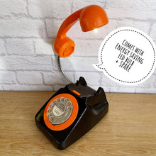 Load image into Gallery viewer, Retro Telephone Lamp Black / Orange