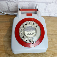 Load image into Gallery viewer, Retro Telephone Lamp Grey / Red