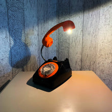 Load image into Gallery viewer, Retro Telephone Lamp Black / Orange