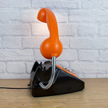 Load image into Gallery viewer, Retro Telephone Lamp Black / Orange