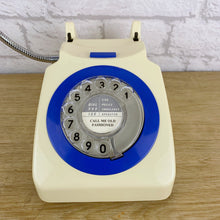 Load image into Gallery viewer, Retro Telephone Lamp Cream / Blue