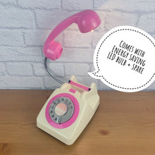 Load image into Gallery viewer, Retro Telephone Lamp Cream / Pink