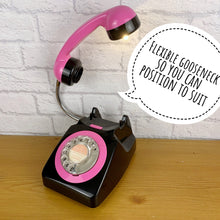 Load image into Gallery viewer, Retro Telephone Lamp Black / Pink