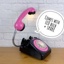 Load image into Gallery viewer, Retro Telephone Lamp Black / Pink