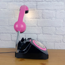 Load image into Gallery viewer, Retro Telephone Lamp Black / Pink