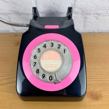 Load image into Gallery viewer, Retro Telephone Lamp Black / Pink