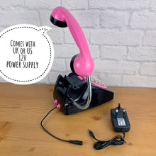 Load image into Gallery viewer, Retro Telephone Lamp Black / Pink