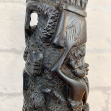 Load image into Gallery viewer, African Vintage, Tree Of Life, African Decor, Vintage Lamp, African Carved Wood, Vintage Folk Art, Wood Lamp, Table Lamp, Giraffe Gift