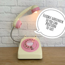 Load image into Gallery viewer, Retro Telephone Lamp Cream / Pink