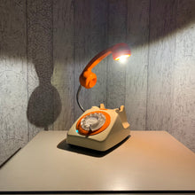 Load image into Gallery viewer, Retro Telephone Lamp Cream / Orange