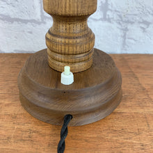Load image into Gallery viewer, Wood Lamp, Vintage Wood Lamp, Wood Table Lamp, Wood Light, Vintage Home Decor, 1940s Antique, Cottagecore, British Vintage, English Antique
