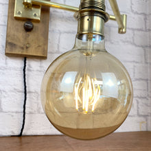 Load image into Gallery viewer, Industrial Brass Wall Light With Extending Arm.