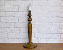 Load image into Gallery viewer, Wood Table Lamp, Vintage 1920s