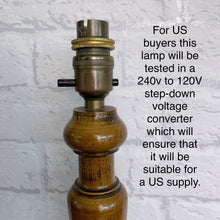 Load image into Gallery viewer, Wood Table Lamp, Vintage 1920s