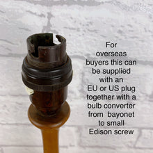 Load image into Gallery viewer, Antique Wooden Lamp Base.