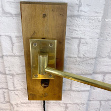 Load image into Gallery viewer, Industrial Brass Wall Light With Extending Arm.