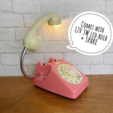 Load image into Gallery viewer, Retro Telephone Lamp Coral Pink