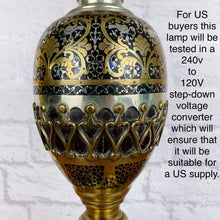 Load image into Gallery viewer, Victorian Lamp, Large Brass Lamp