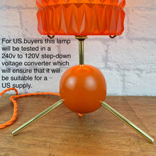 Load image into Gallery viewer, Mid Century Orange Atomic Lamp
