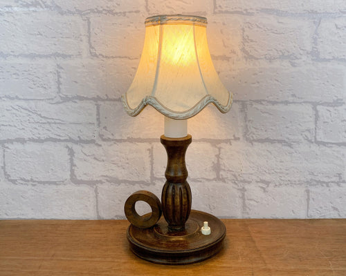 Vintage French Chamberstick Bedside Lamp