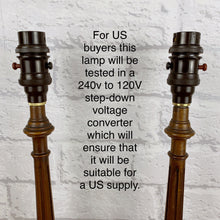 Load image into Gallery viewer, Pair Of Vintage Wood Lamps