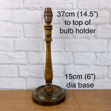 Load image into Gallery viewer, Wood Table Lamp, Vintage Wooden Lamp.