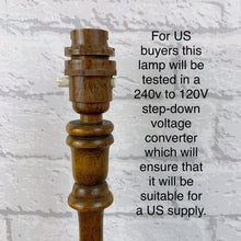 Load image into Gallery viewer, Wood Table Lamp, Vintage Wooden Lamp.