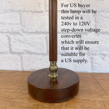 Load image into Gallery viewer, Mid Century Wood Table Lamp