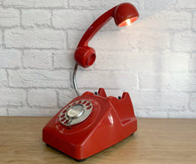 Load image into Gallery viewer, Retro Telephone Lamp Red / Chrome