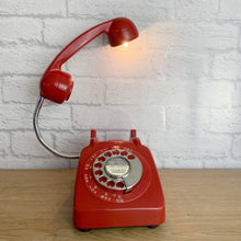 Load image into Gallery viewer, Retro Telephone Lamp Red / Chrome
