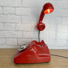 Load image into Gallery viewer, Retro Telephone Lamp Red / Chrome