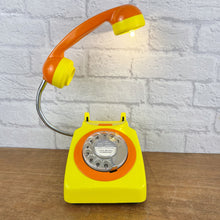 Load image into Gallery viewer, Retro Telephone Lamp Yellow & Orange