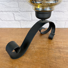 Load image into Gallery viewer, Vintage Wrought Iron & Glass Lamp.